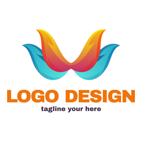 Colorful Wings Logo PNG Vector