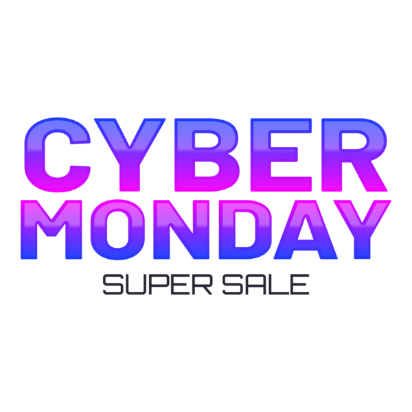 Cyber Monday Super Sale Logo PNG Vector