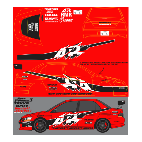 decal mitsubishi lancer evo fast and furious Logo PNG Vector
