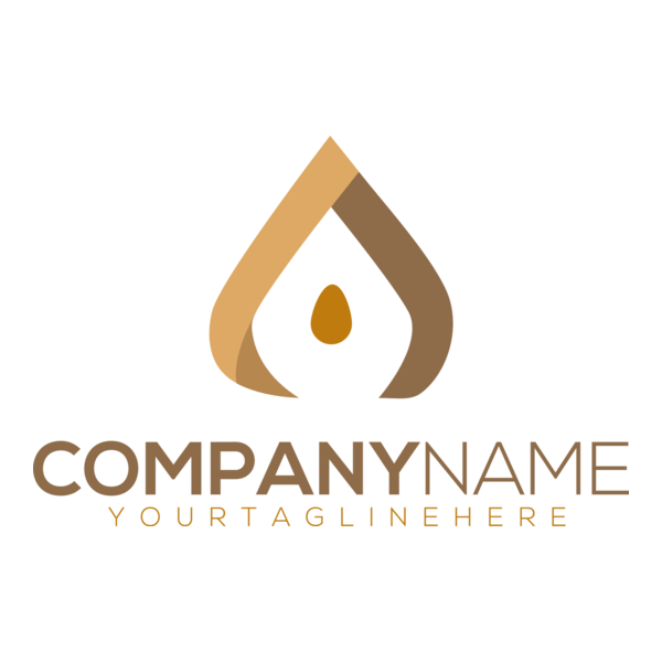 Golden Abstract Company Logo PNG Vector