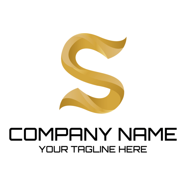 Golden Letter S Company Logo PNG Vector
