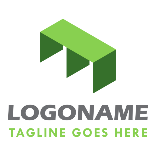 Green Shape Company Logo PNG Vector