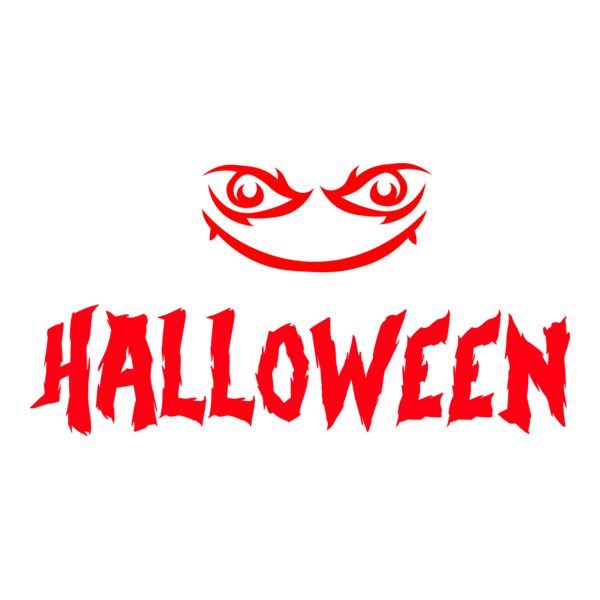 Halloween Red Logo PNG Vector