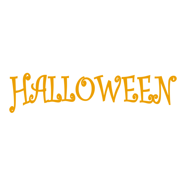 Halloween Text Logo PNG Vector