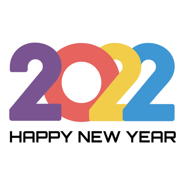 Happy New Year 2022 Logo PNG Vector