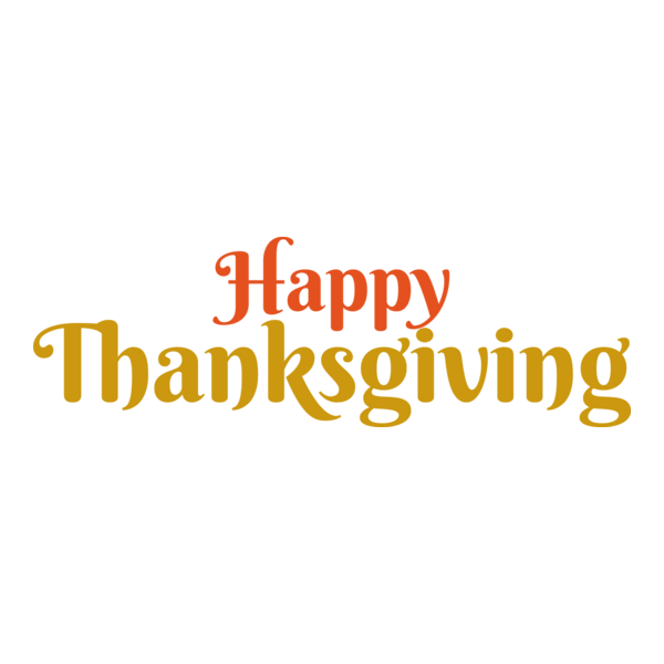 Happy Thanksgiving Logo PNG Vector