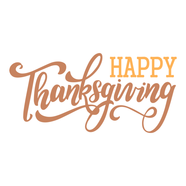 Happy Thanksgiving Logo PNG Vector