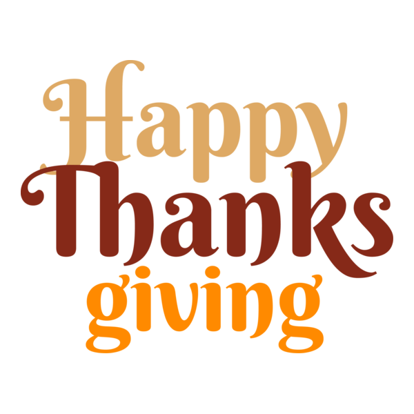 Happy Thanksgiving Logo PNG Vector