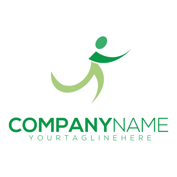 Healthy Human Running Logo PNG Vector