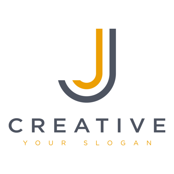 Lined Letter J Company Logo PNG Vector