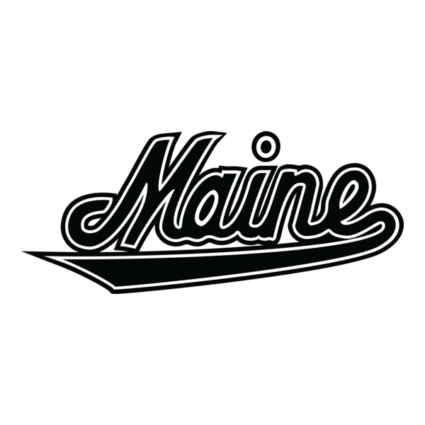 Maine black & white Logo PNG Vector