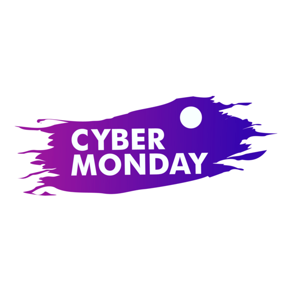 Modern Cyber Monday Logo PNG Vector