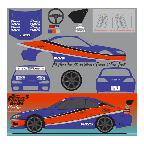 mona lisa S15 dos velozes e furiosos tokyo drift Logo PNG Vector
