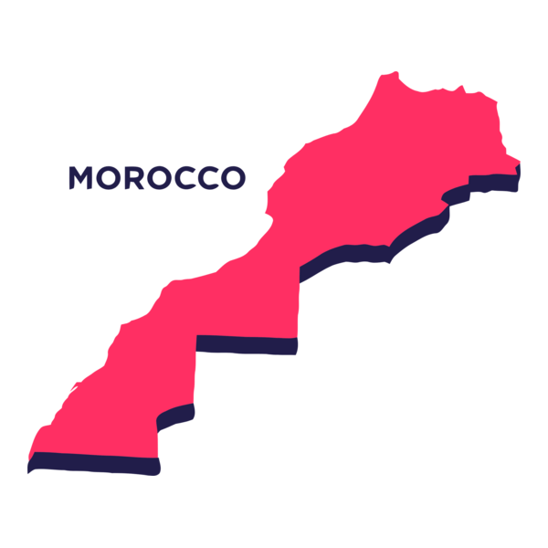 Morocco Map Logo PNG Vector