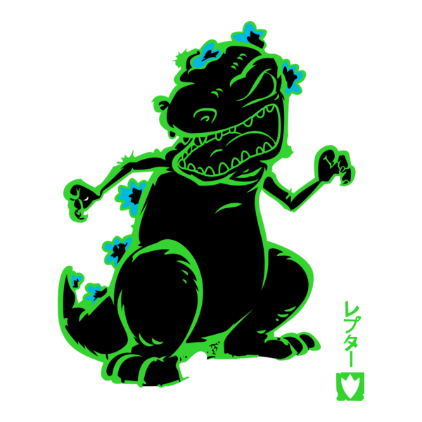 Reptar Neon Logo PNG Vector