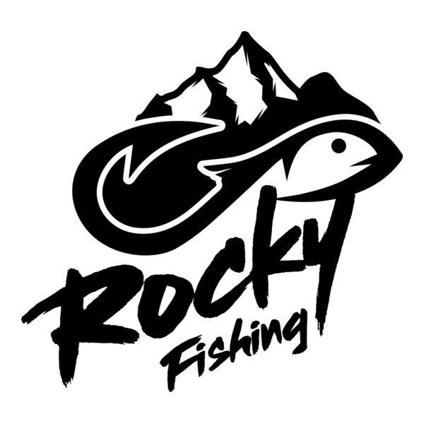 Rocky fishing Logo PNG Vector