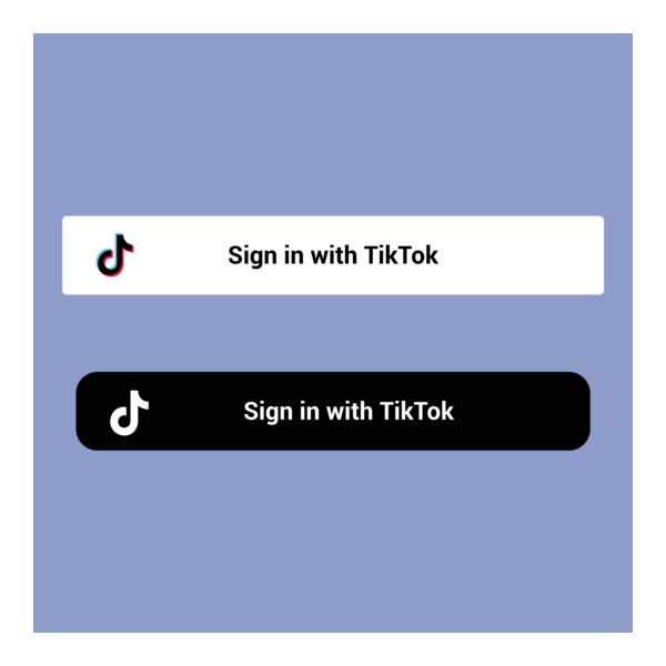 Sign in with TikTok Button Logo PNG Vector
