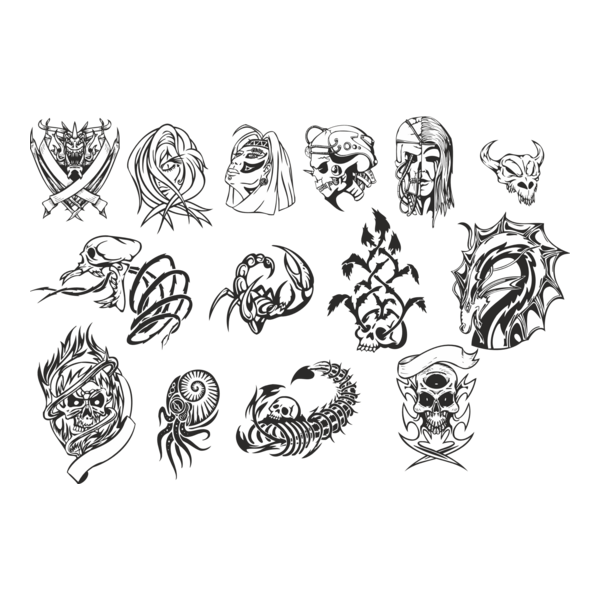 Skull Collection Logo PNG Vector