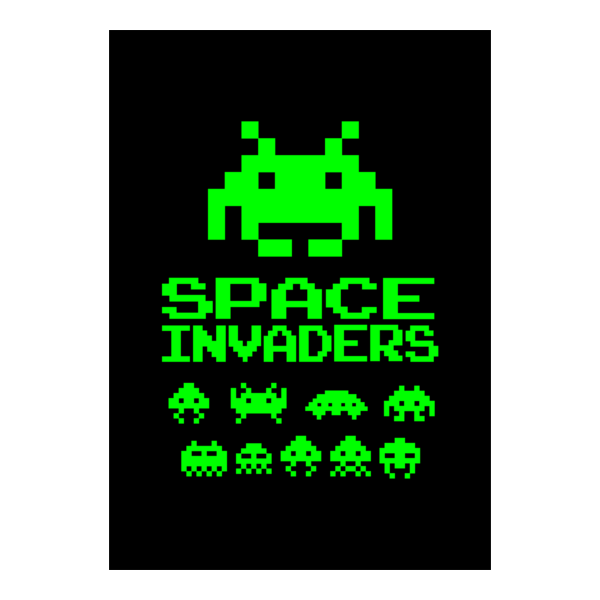 Space Invaders Logo PNG Vector