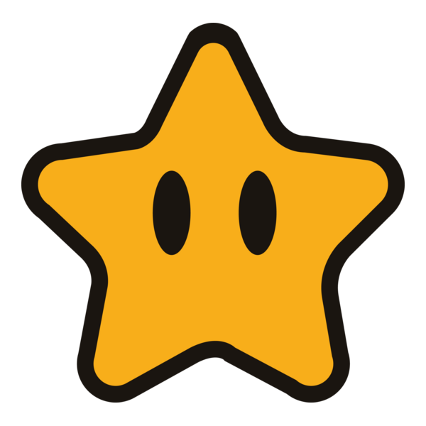 Super Mario Star Logo PNG Vector
