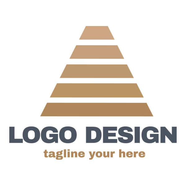 Triangle Lined Pyramid Logo PNG Vector