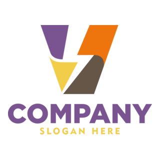 Abstract letter V Logo PNG Vector