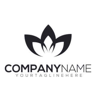 Black Lotus Company Logo PNG Vector