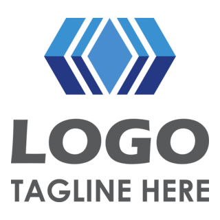 Blue Shape Company Logo PNG Vector