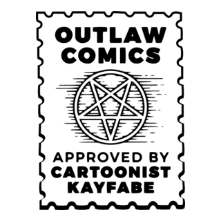 Cartoonist Kayfabe Outlaw Comics Logo PNG Vector