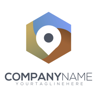 Colorful Check Hexagon Company Logo PNG Vector