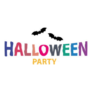 Colorful Halloween Party Logo PNG Vector