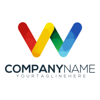 Colorful Letter W Company Logo PNG Vector