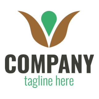 Flower Company Logo PNG Vector