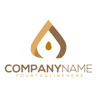 Golden Abstract Company Logo PNG Vector