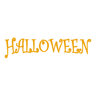 Halloween Text Logo PNG Vector