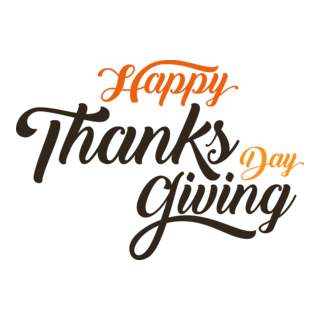 Happy Thanksgiving Day Logo PNG Vector