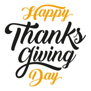 Happy Thanksgiving Day Logo PNG Vector
