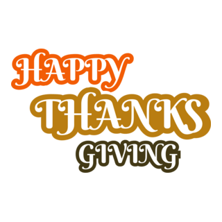 Happy Thanksgiving Day Logo PNG Vector