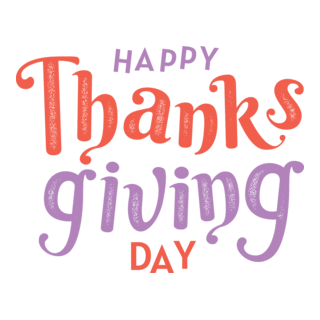 Happy Thanksgiving Day Logo PNG Vector