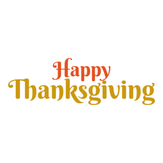 Happy Thanksgiving Logo PNG Vector