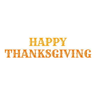 Happy Thanksgiving Logo PNG Vector