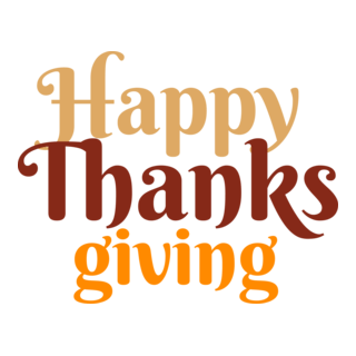 Happy Thanksgiving Logo PNG Vector