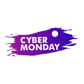 Modern Cyber Monday Logo PNG Vector