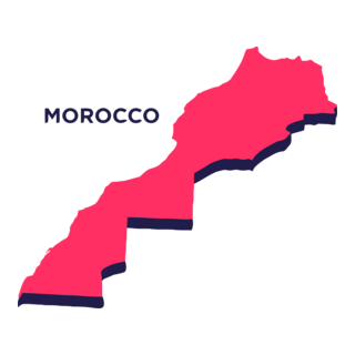 Morocco Map Logo PNG Vector