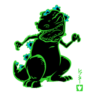 Reptar Neon Logo PNG Vector