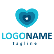 Blue Heart Company Logo PNG Vector