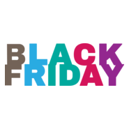 Colorful Black Friday Text Logo PNG Vector
