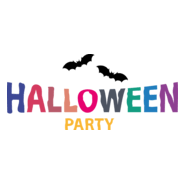 Colorful Halloween Party Logo PNG Vector