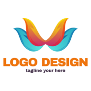 Colorful Wings Logo PNG Vector