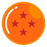 dragon ball with 4 stars Logo PNG Vector